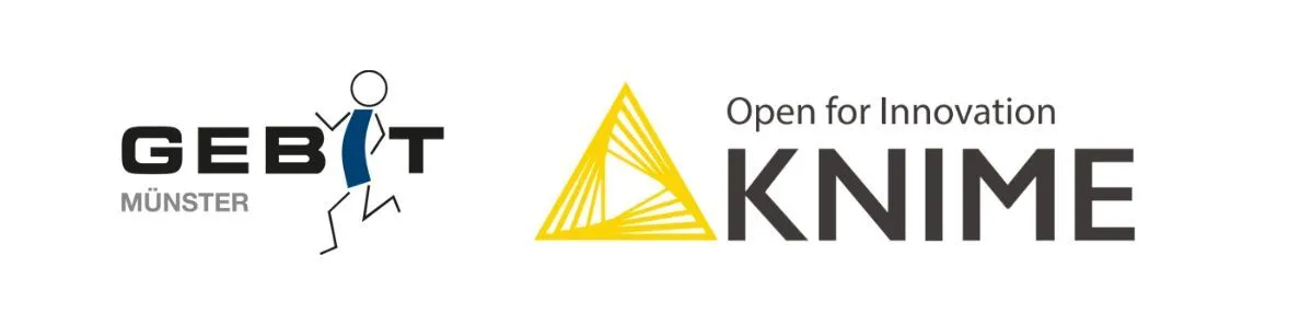 Logos der beiden Sponsoren GEBIT und KNIME